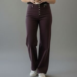 Express Women's Purple High-Waisted Jeans